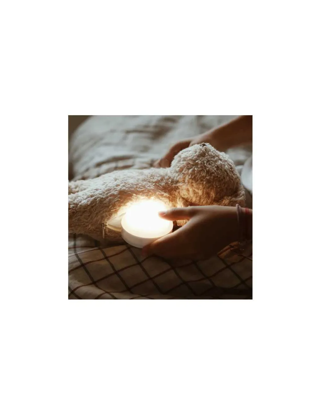 Moonie Peluche veilleuse musicale ourson Cappuccino - New