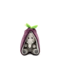 Les Deglingos Peluche Velvet l'éléphant aubergine - Flipetz by Déglingos Discount