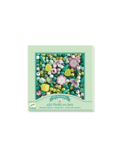 Djeco Perles en bois feuilles et fleurs - Online