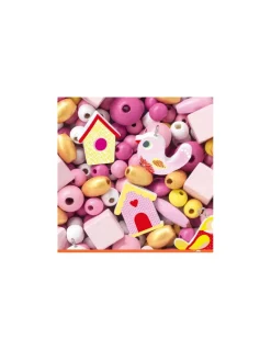 Djeco Perles en bois oiseaux - Discount