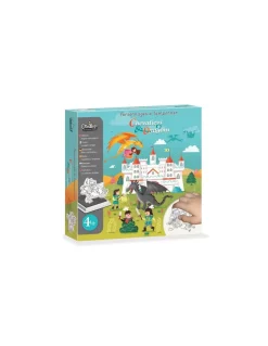 Crea Lign’ Personnages à tamponner Chevaliers et Dragons - CréaLign' Discount