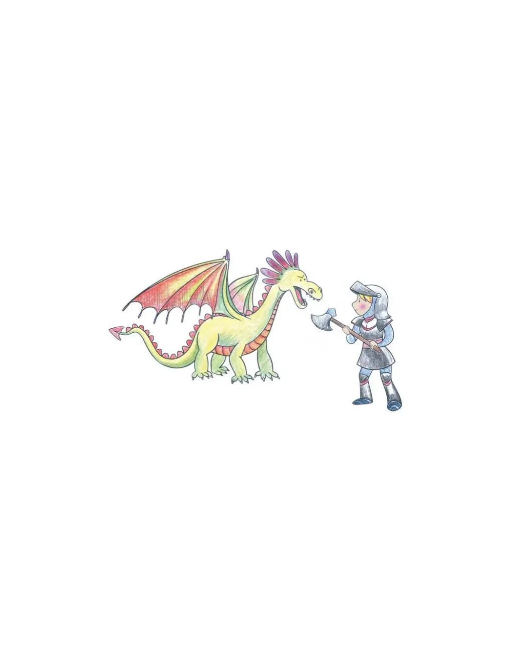 Crea Lign’ Personnages à tamponner Chevaliers et Dragons - CréaLign' Discount