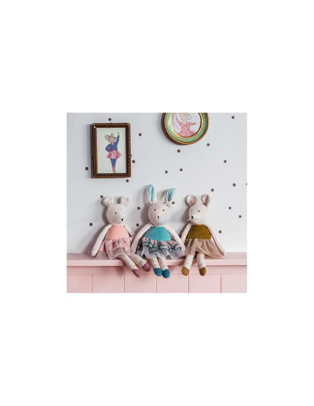 Moulin Roty Petite souris rose La petite école de danse - Hot