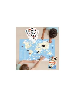 Poppik Poster en stickers animaux du monde - Hot