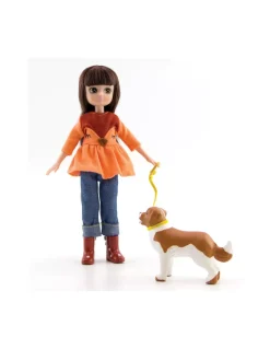 Lottie Poupée avec chien promenade dans le parc Best