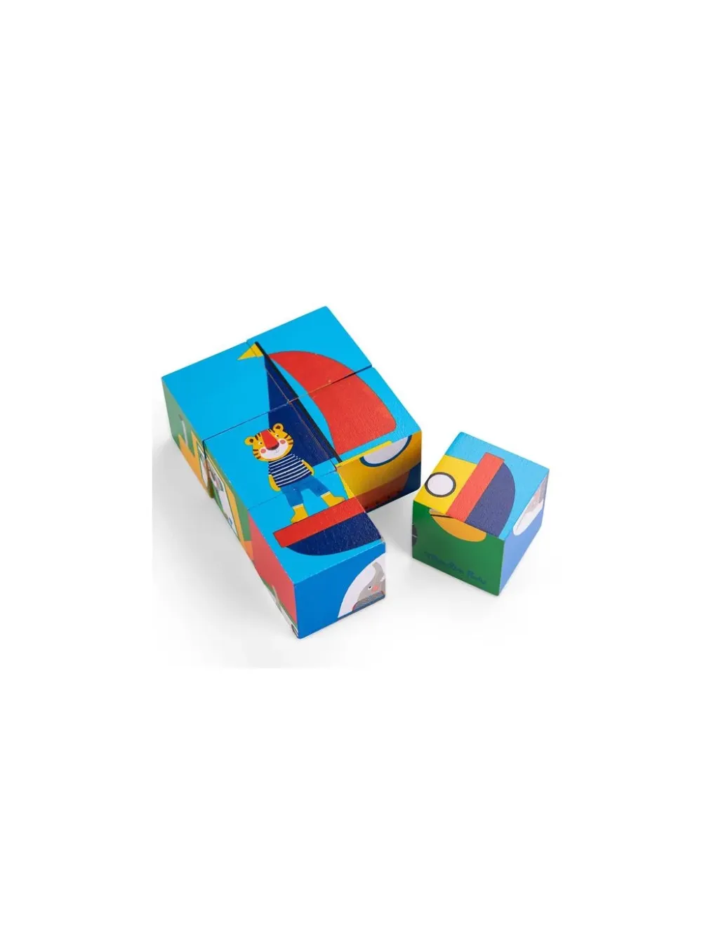 Moulin Roty Puzzle 6 cubes Les Popipop - New