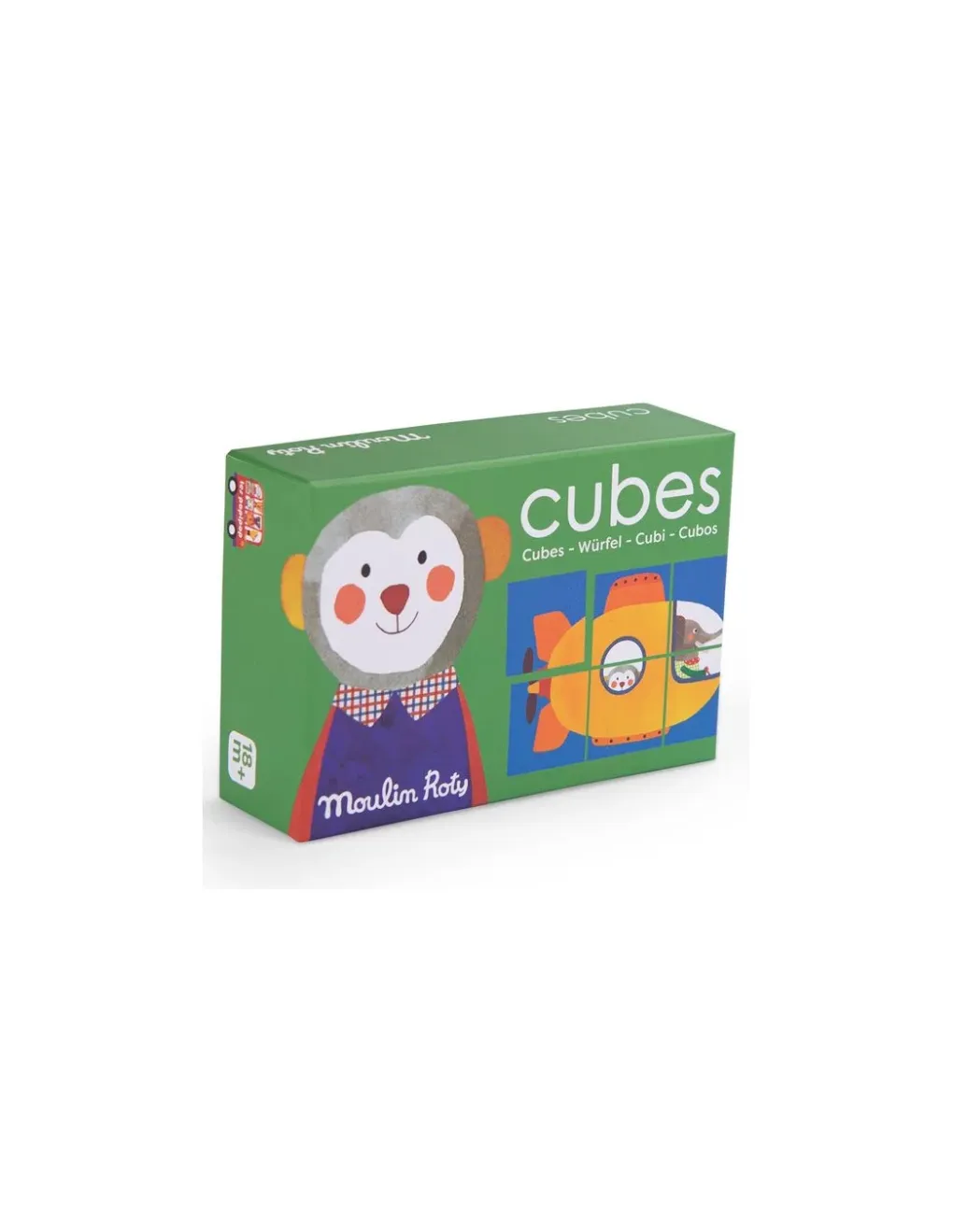 Moulin Roty Puzzle 6 cubes Les Popipop - New