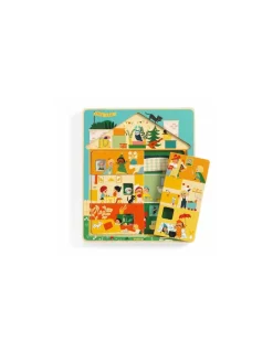 Djeco Puzzle 3 niveaux Chez Léo - Best