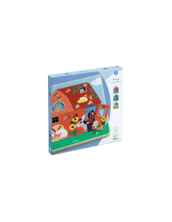 Djeco Puzzle 3 niveaux Chez Moo -