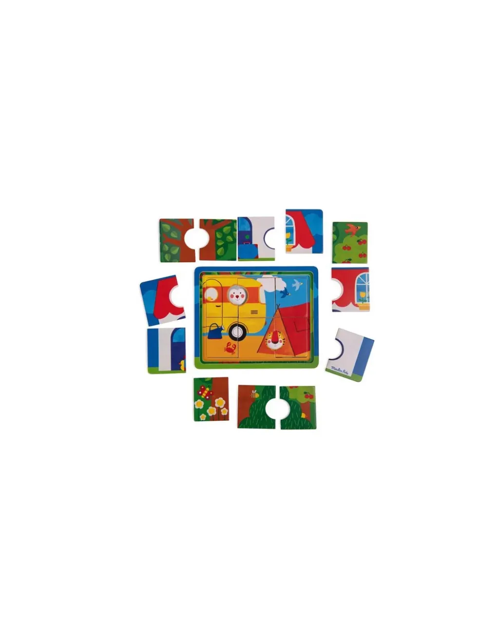 Moulin Roty Puzzle 3 niveaux Les Popipop - Hot