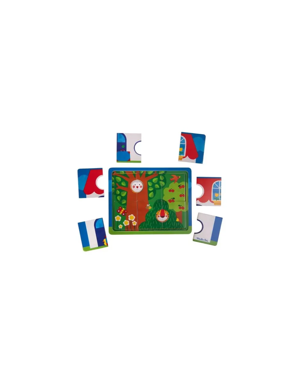 Moulin Roty Puzzle 3 niveaux Les Popipop - Hot