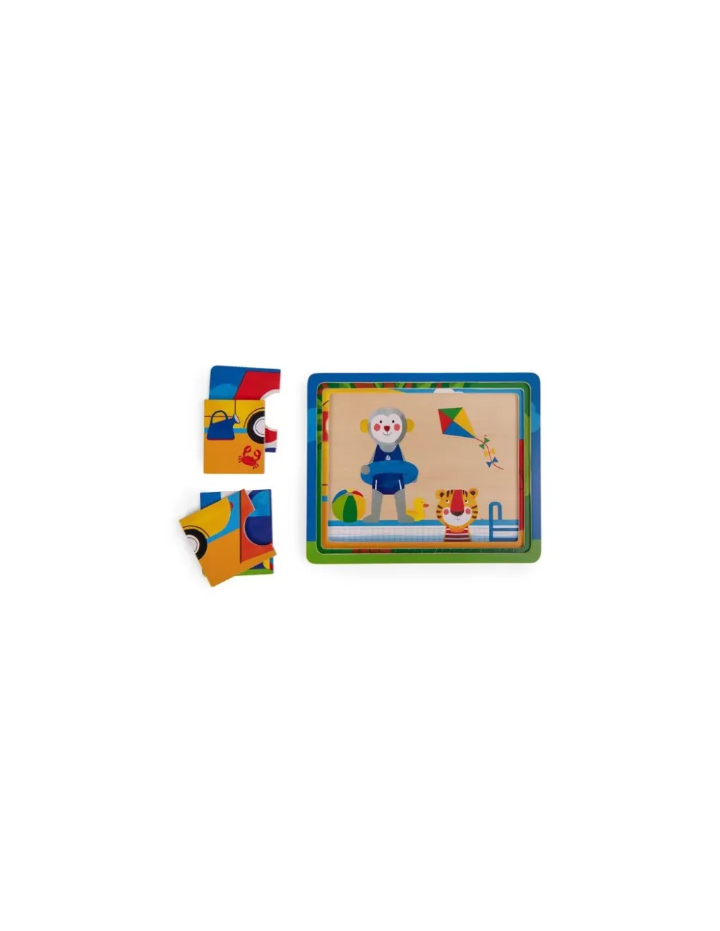 Moulin Roty Puzzle 3 niveaux Les Popipop - Hot