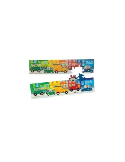 Moulin Roty Puzzle 24 pièces Les véhicules Les Popipop -