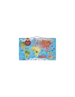 Janod Puzzle carte du monde magnétique - Sale