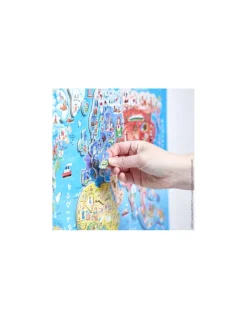 Janod Puzzle carte du monde magnétique - Sale