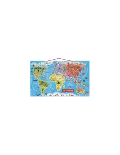 Janod Puzzle carte du monde magnétique - Sale