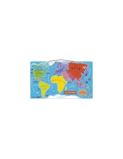 Janod Puzzle carte du monde magnétique - Sale