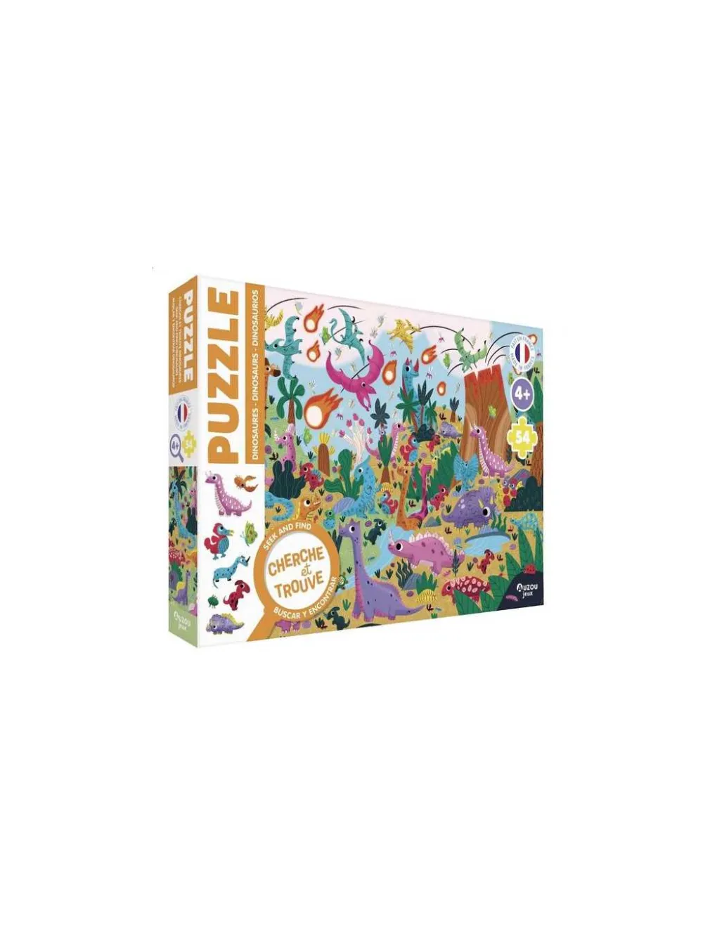 Auzou Puzzle cherche et trouve Les dinosaures - New