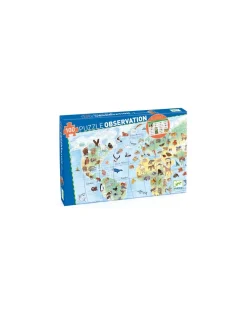 Djeco Puzzle d'observation animaux du monde 100 pièces - Best