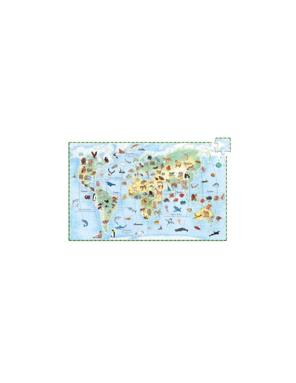 Djeco Puzzle d'observation animaux du monde 100 pièces - Best