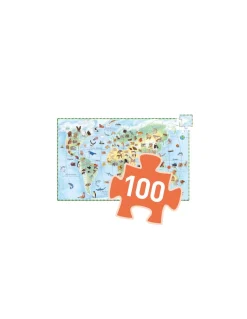 Djeco Puzzle d'observation animaux du monde 100 pièces - Best