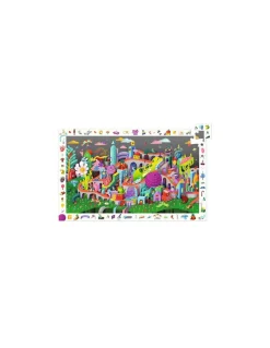 Djeco Puzzle d'observation Crazy Town 200 pièces - Sale