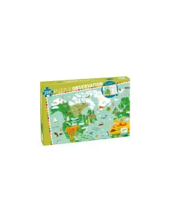Djeco Puzzle d'observation Tour du monde 200 pièces - Discount