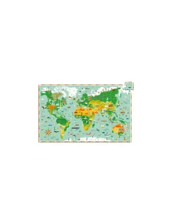 Djeco Puzzle d'observation Tour du monde 200 pièces - Discount