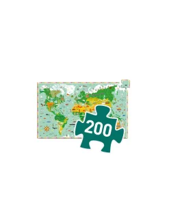 Djeco Puzzle d'observation Tour du monde 200 pièces - Discount