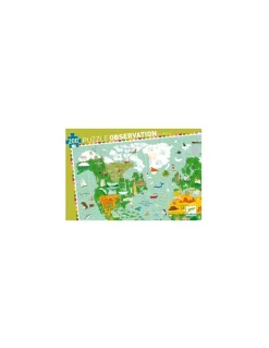 Djeco Puzzle d'observation Tour du monde 200 pièces - Discount