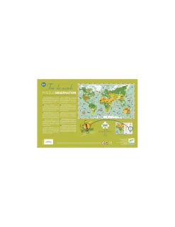 Djeco Puzzle d'observation Tour du monde 200 pièces - Discount