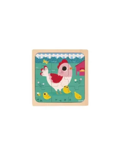 Janod Puzzle en bois Poulette Henriette -