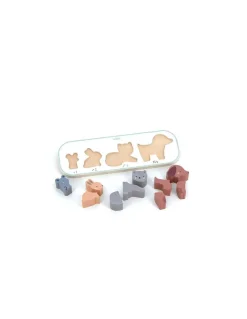 Vilac Puzzle Encastrement 1,2,3 et 4 animaux Sarah Betz - Outlet