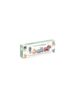 Vilac Puzzle Encastrement 1,2,3 et 4 animaux Sarah Betz - Outlet