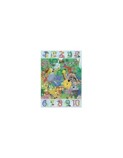 Djeco Puzzle géant 1 à 10 Jungle - Outlet
