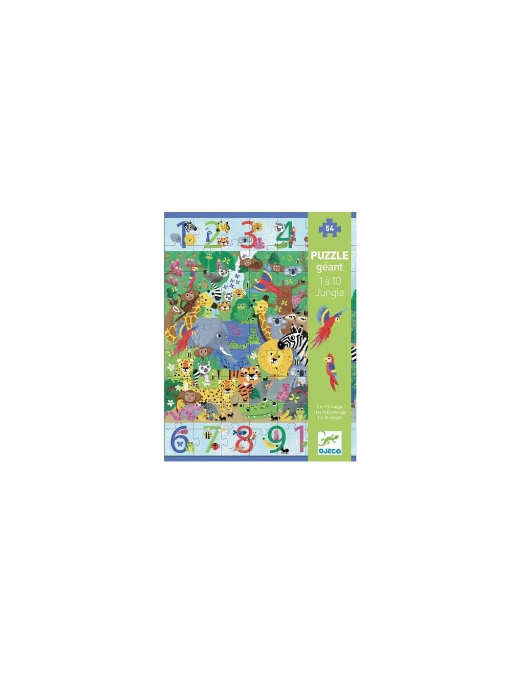 Djeco Puzzle géant 1 à 10 Jungle - Outlet