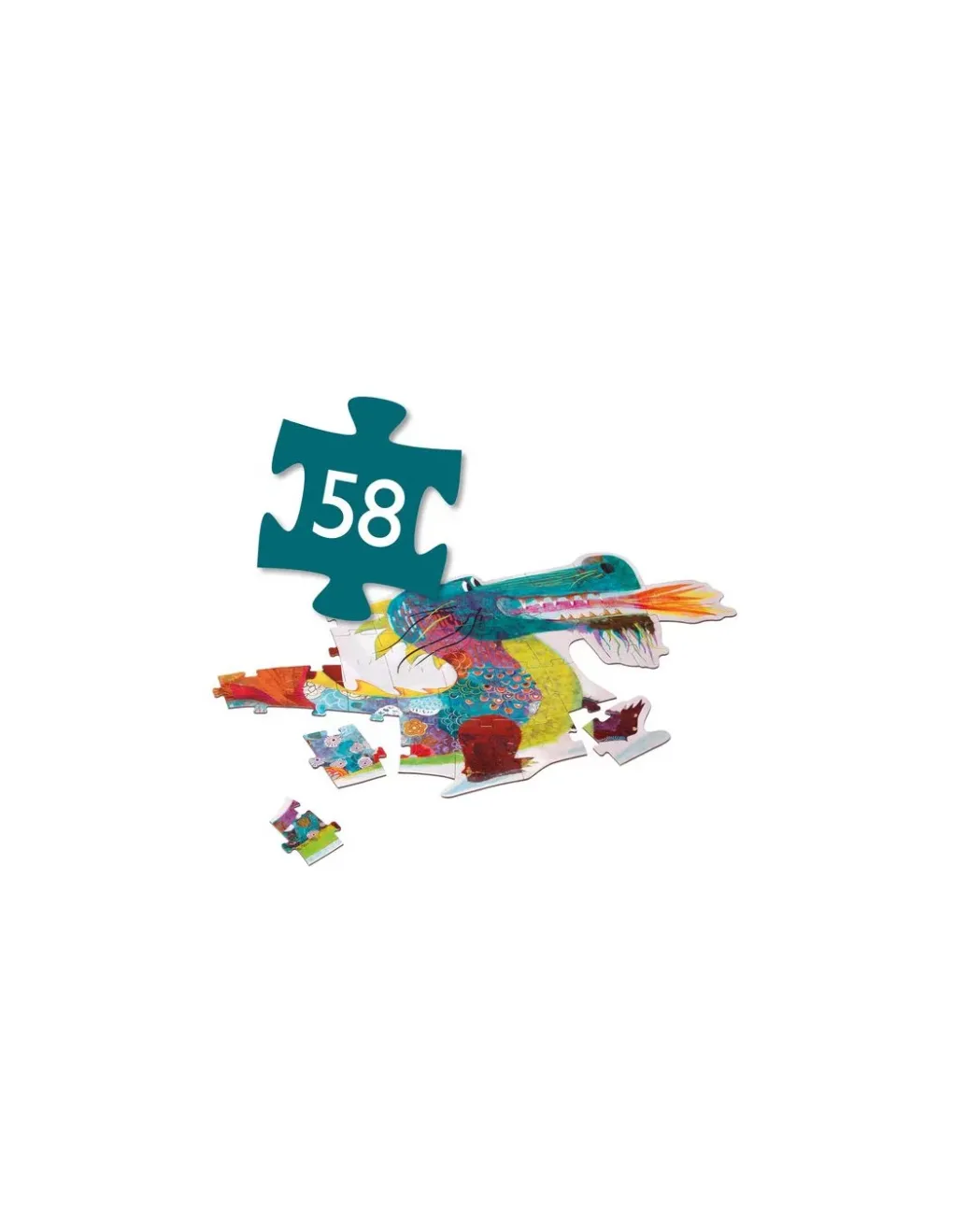 Djeco Puzzle géant Léon le dragon - New