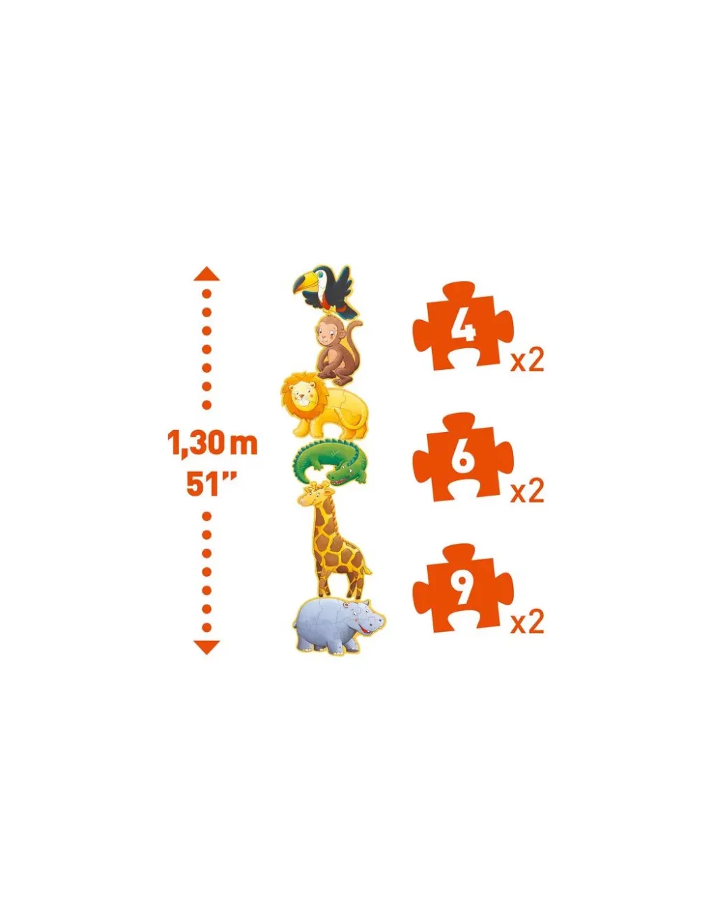 Djeco Puzzle géant Ouistiti & ses amis - Sale
