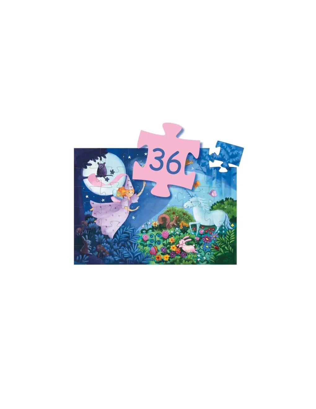 Djeco Puzzle la fée et la licorne - Sale