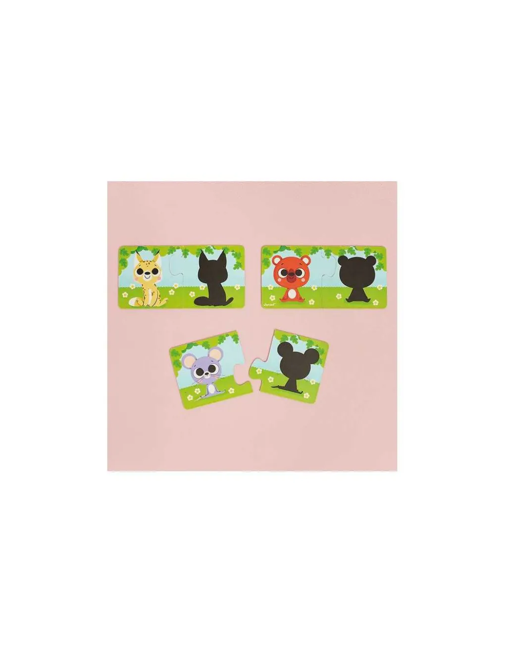 Janod Puzzle Les animaux et leur ombre - Discount