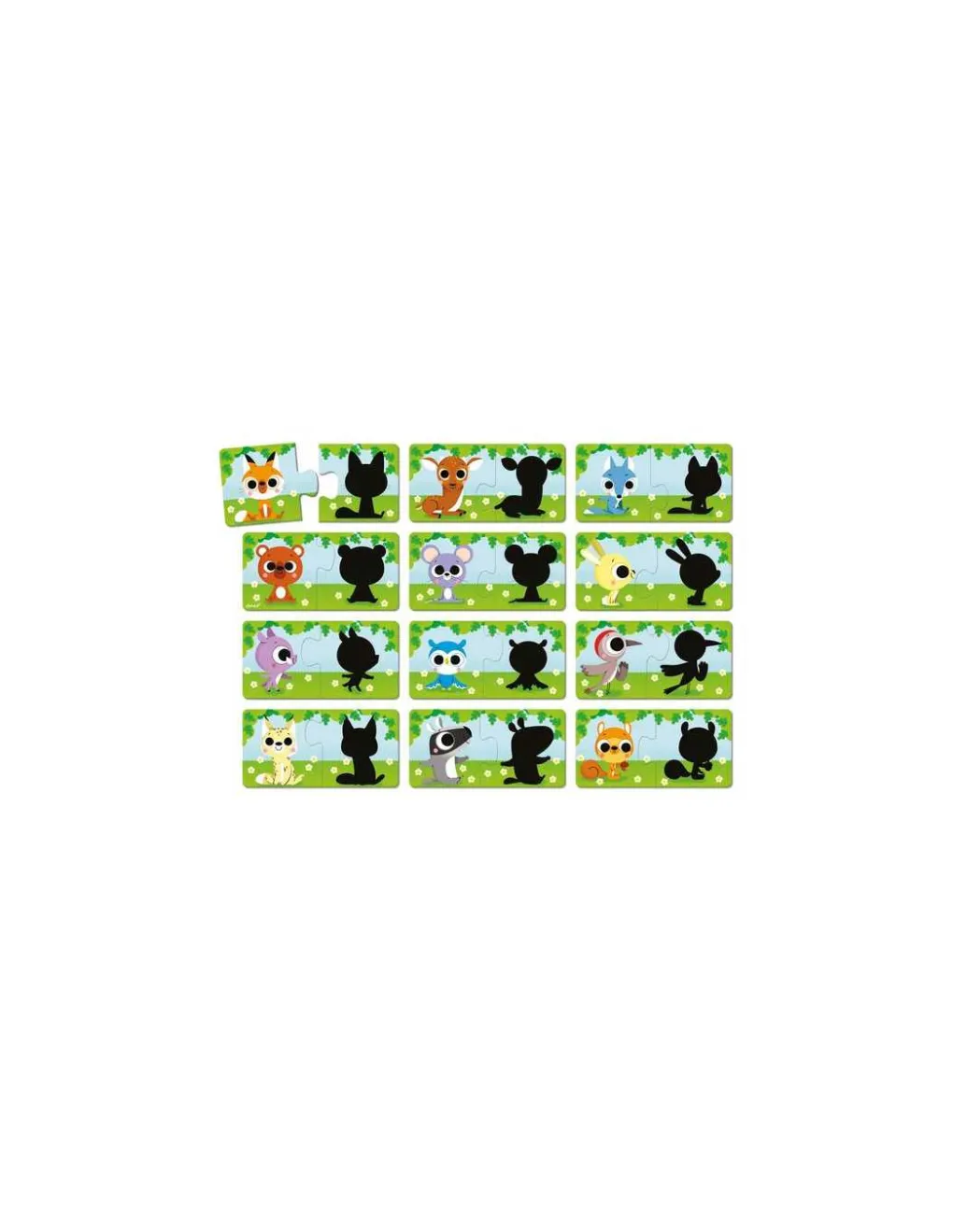 Janod Puzzle Les animaux et leur ombre - Discount