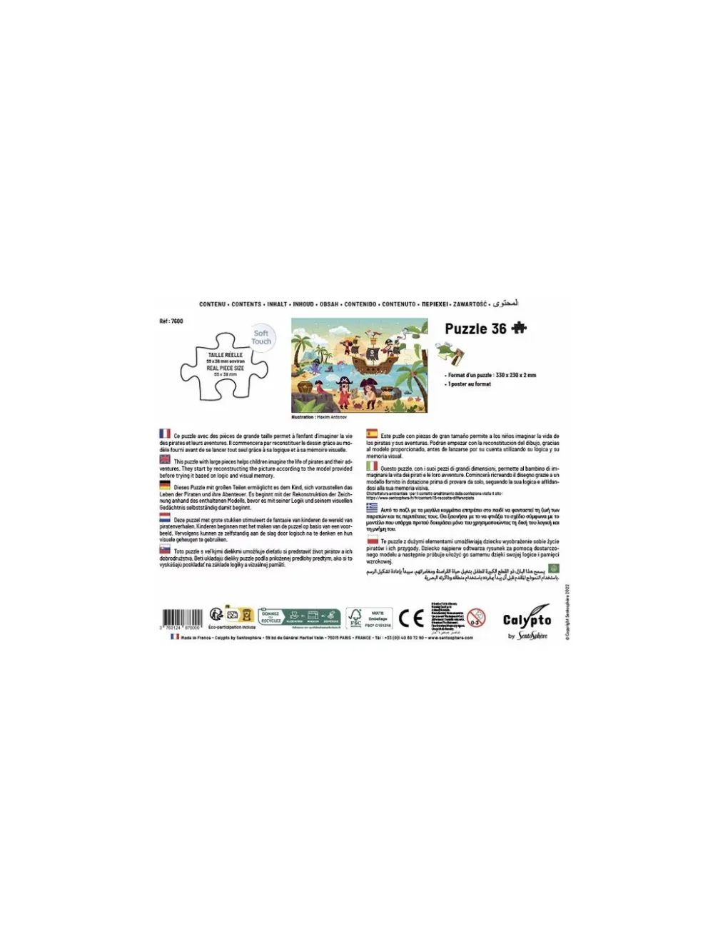 Sentosphere Puzzle Les pirates 36 pièces - Sentosphère Best