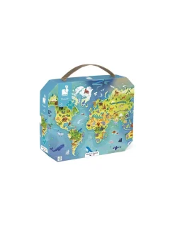 Janod Puzzle Monde 100 pièces - Hot