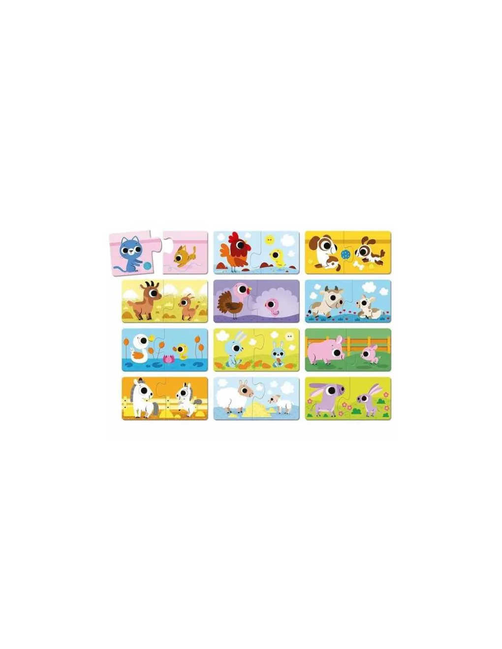 Janod Puzzle Parents et bébé animaux - Best
