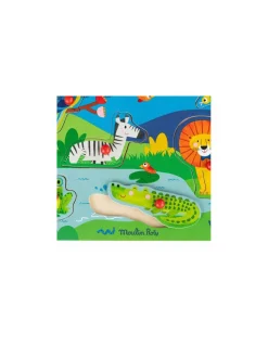 Moulin Roty Puzzle sonore animaux en bois Les toupitis - Discount