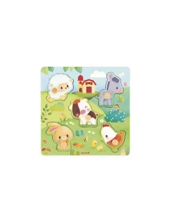 Janod Puzzle tactile Ferme - Discount
