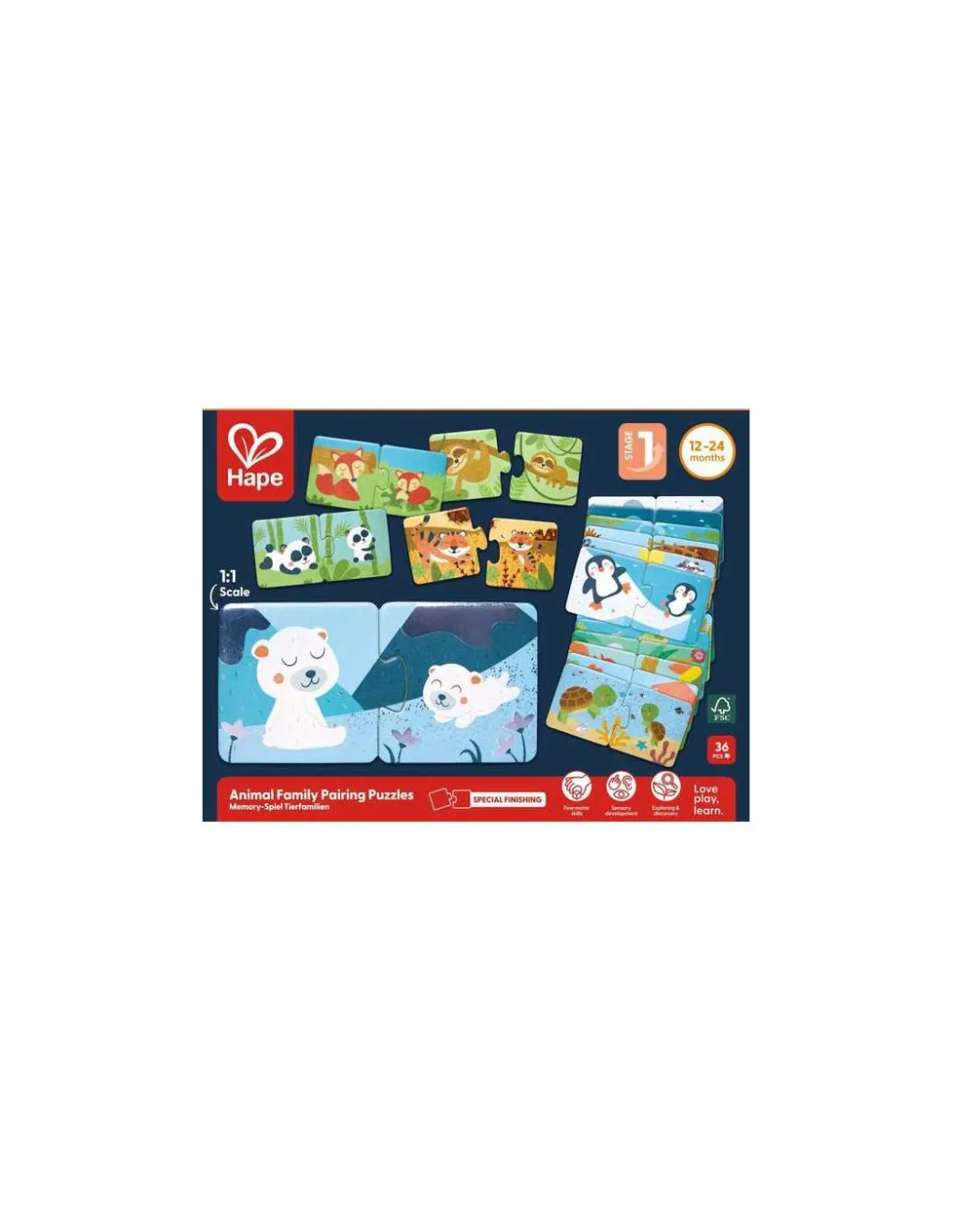 Hape Toys Puzzles Famille d’animaux - Hape Best