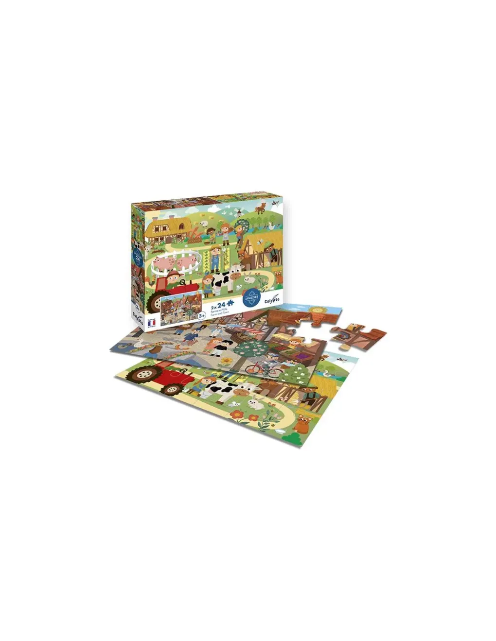 Sentosphere Puzzles Ferme et Ville 24 pièces - Sentosphère