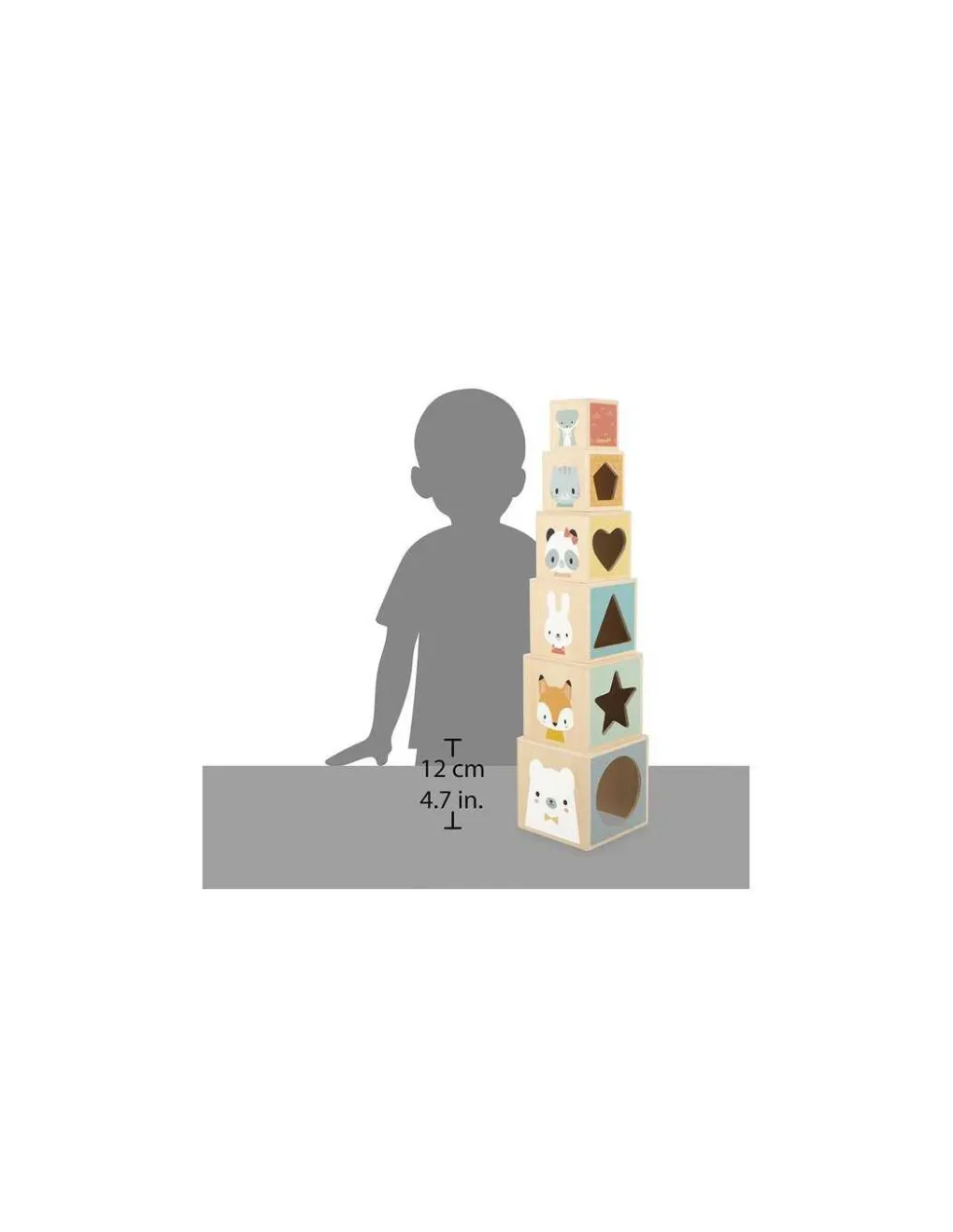 Janod Pyramide en bois Pure - Outlet