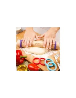 Chefclub kids Rouleau à pâtisserie avec anneaux ajustables - Discount